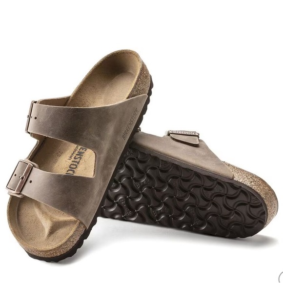 Birkenstock Arizona Tobacco Brown Double-Strap Sandals - Picture 1 of 9